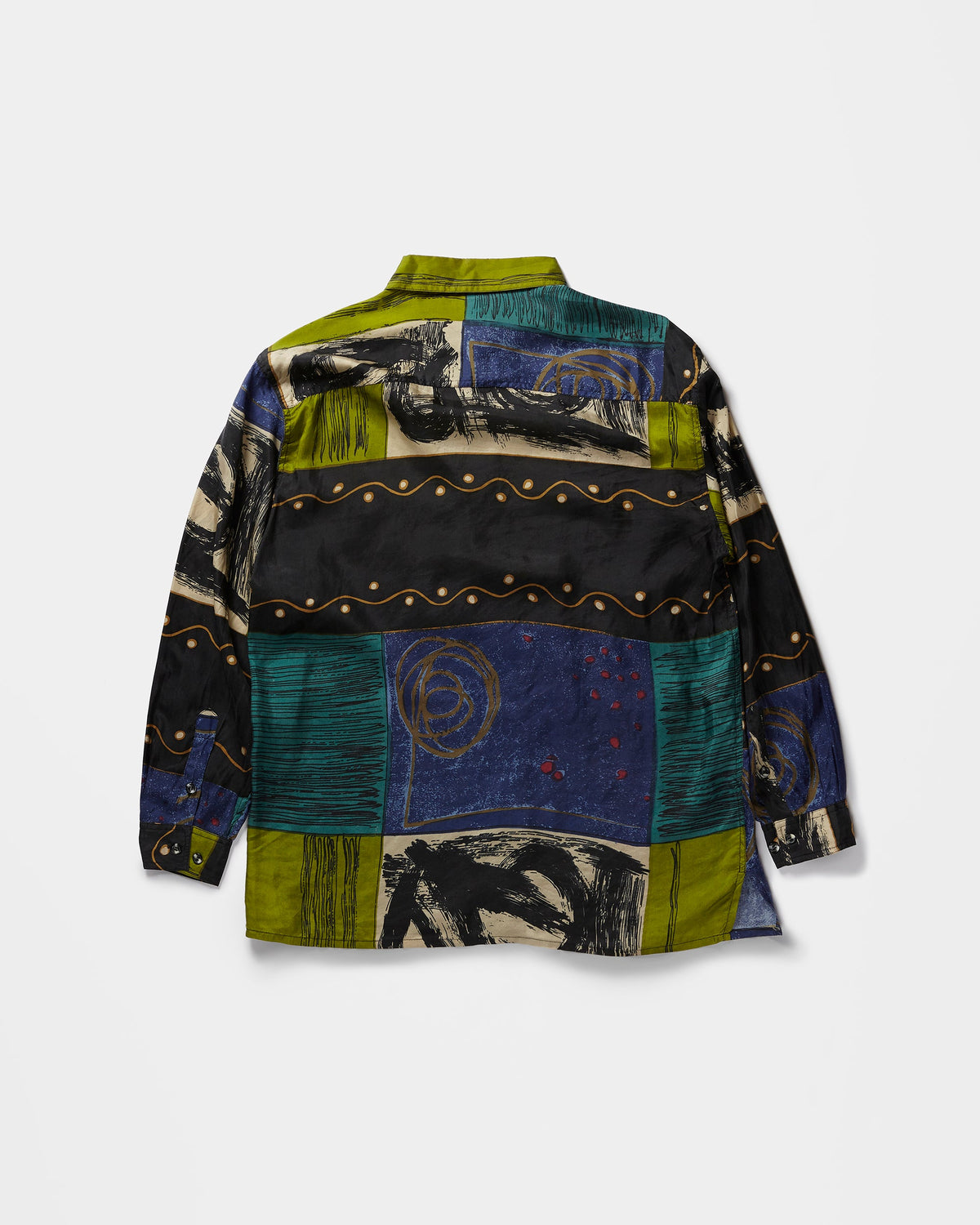 Silk Shirt Long Sleeve / Pattern L