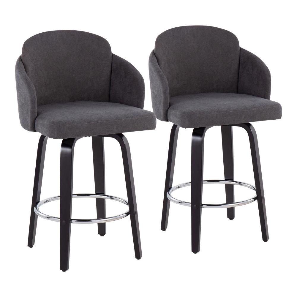 Upholstered Counter Height Stool Pair