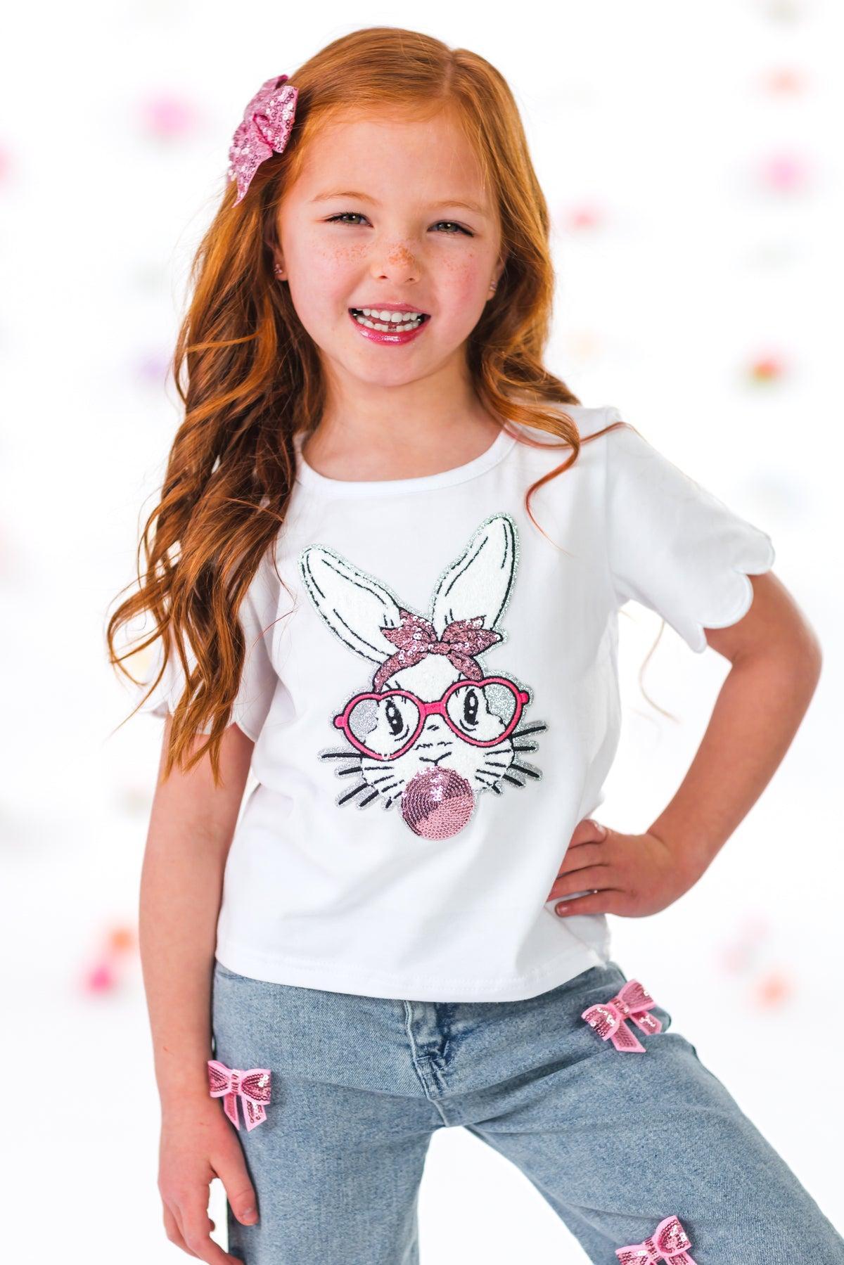 Bunny & Bows Sequin Denim Pant Set