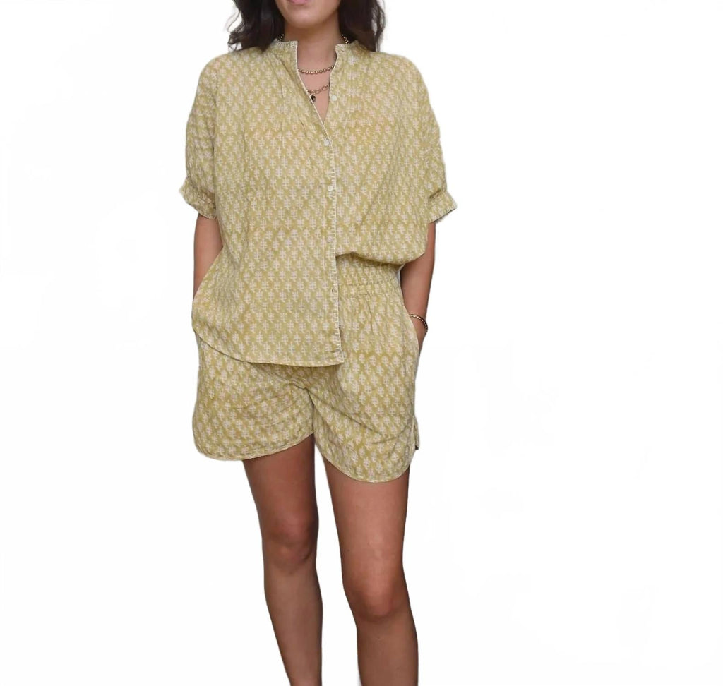 Aiden Shorts In Doe Blockprint
