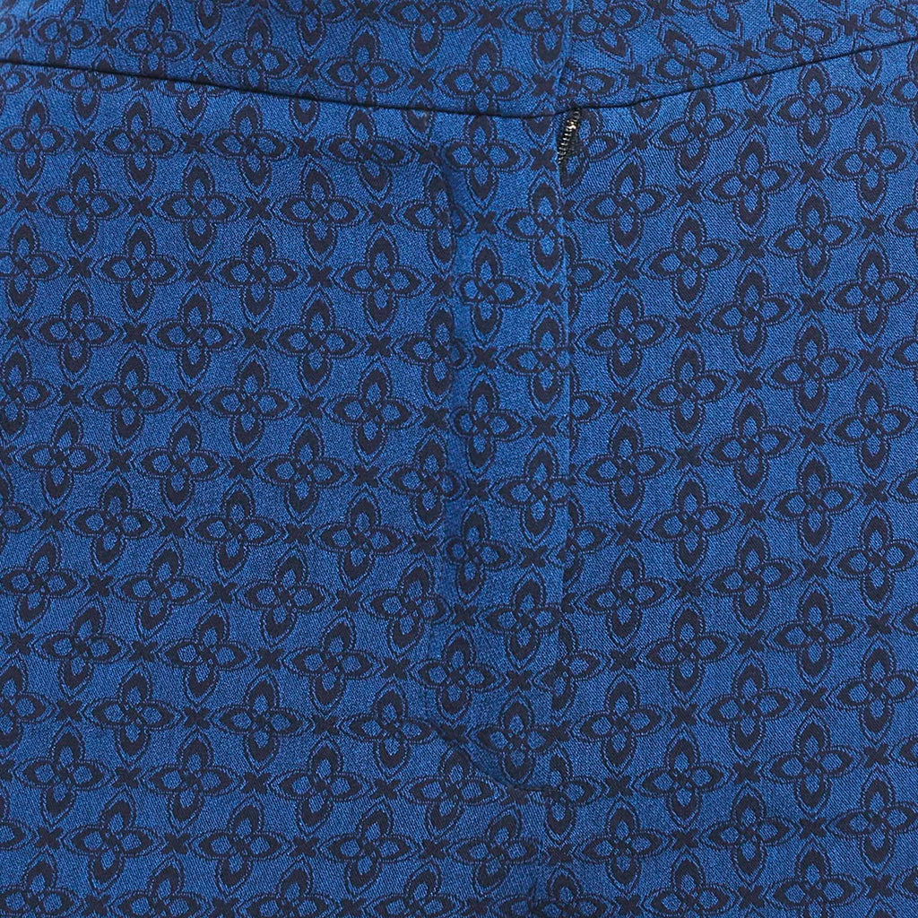 Sandro Blue Jacquard Crepe Amparo Pants
