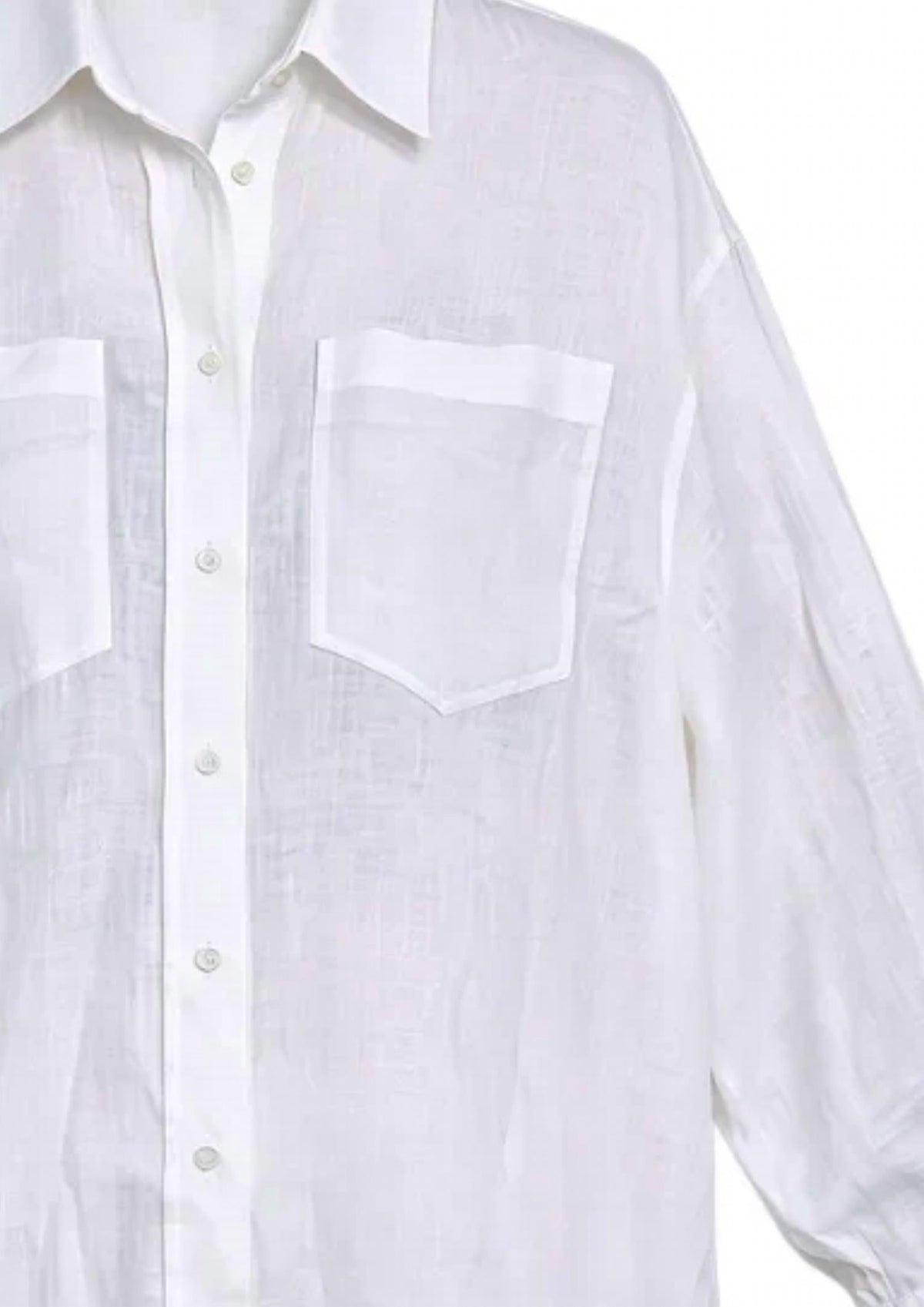 Patch Pocket Button Down Shirt In White