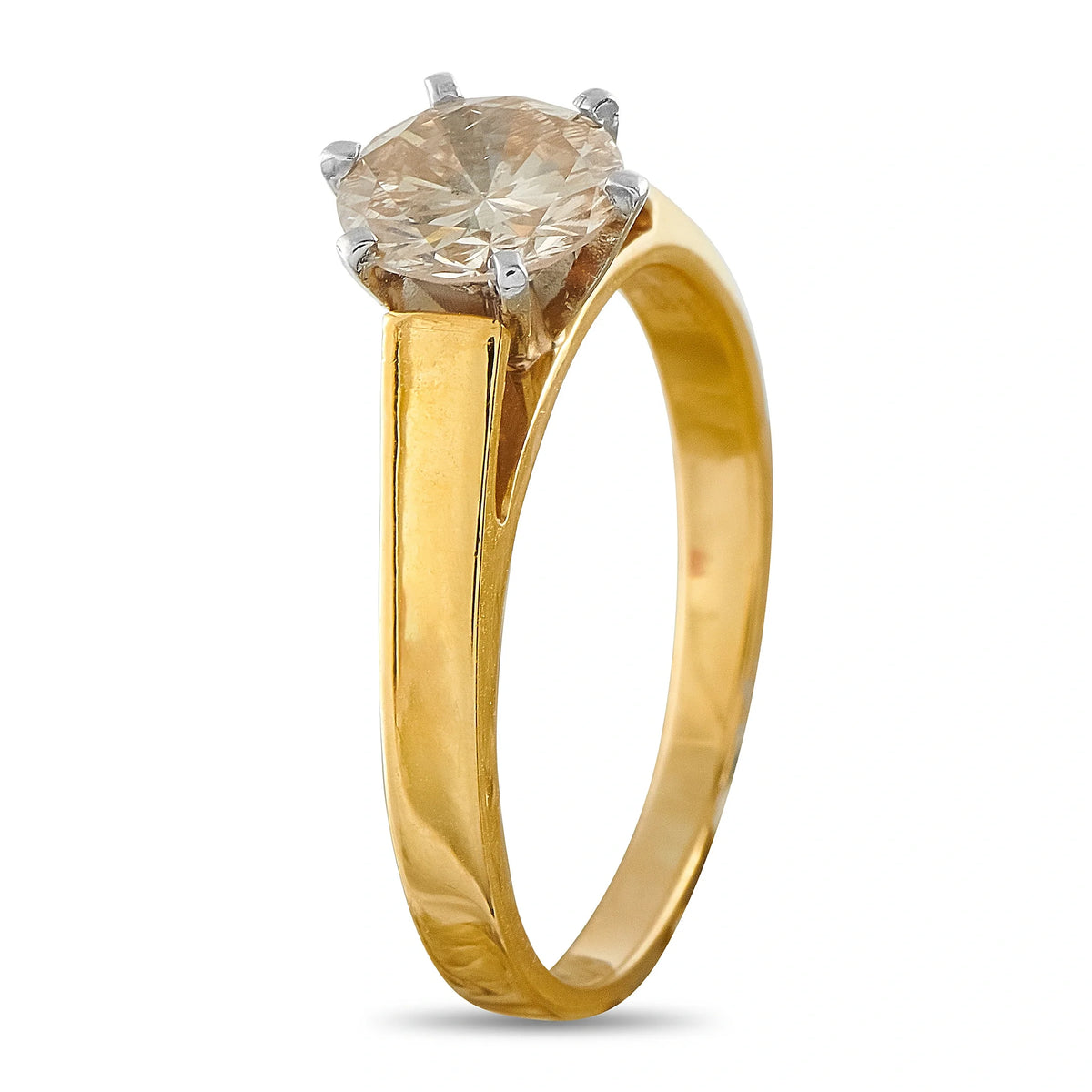LB Exclusive 18K Yellow Gold 1.07ct Diamond Solitaire Ring MF16-070826