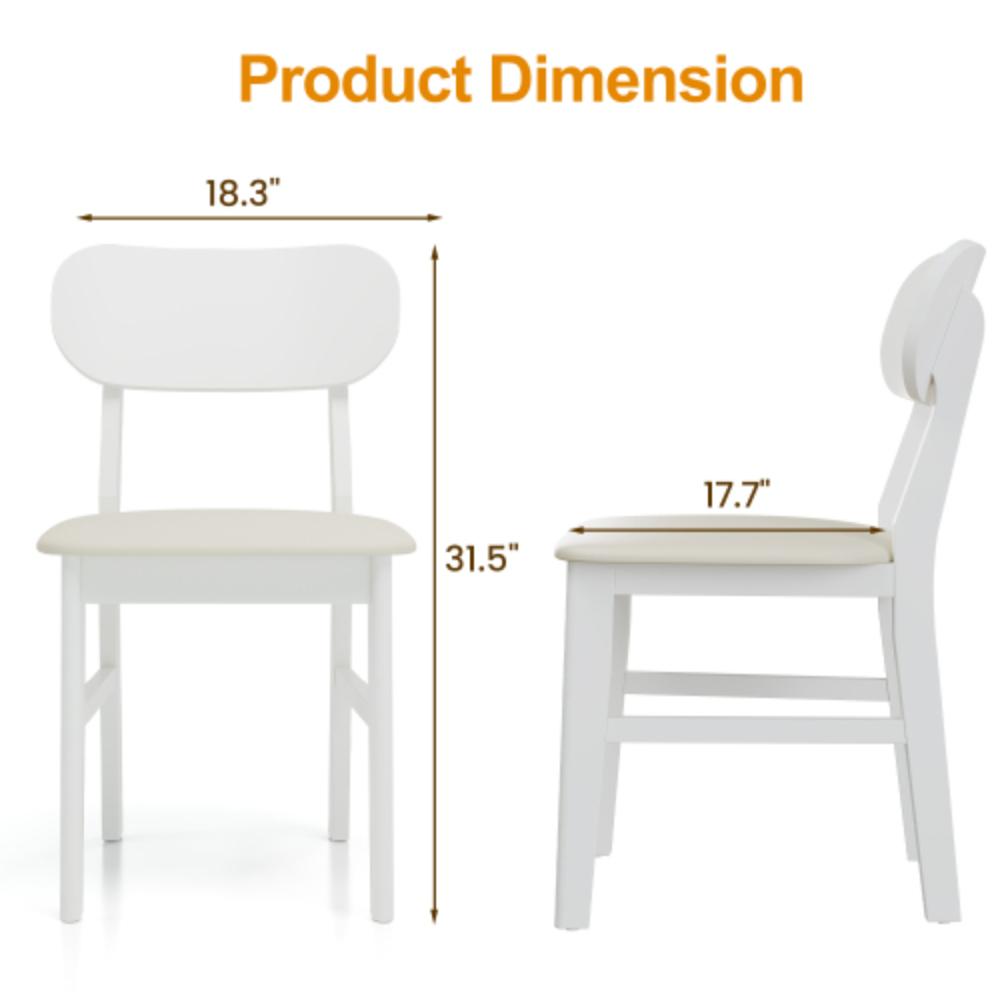 Farmhouse Upholstered Dining Chairs Set of 2