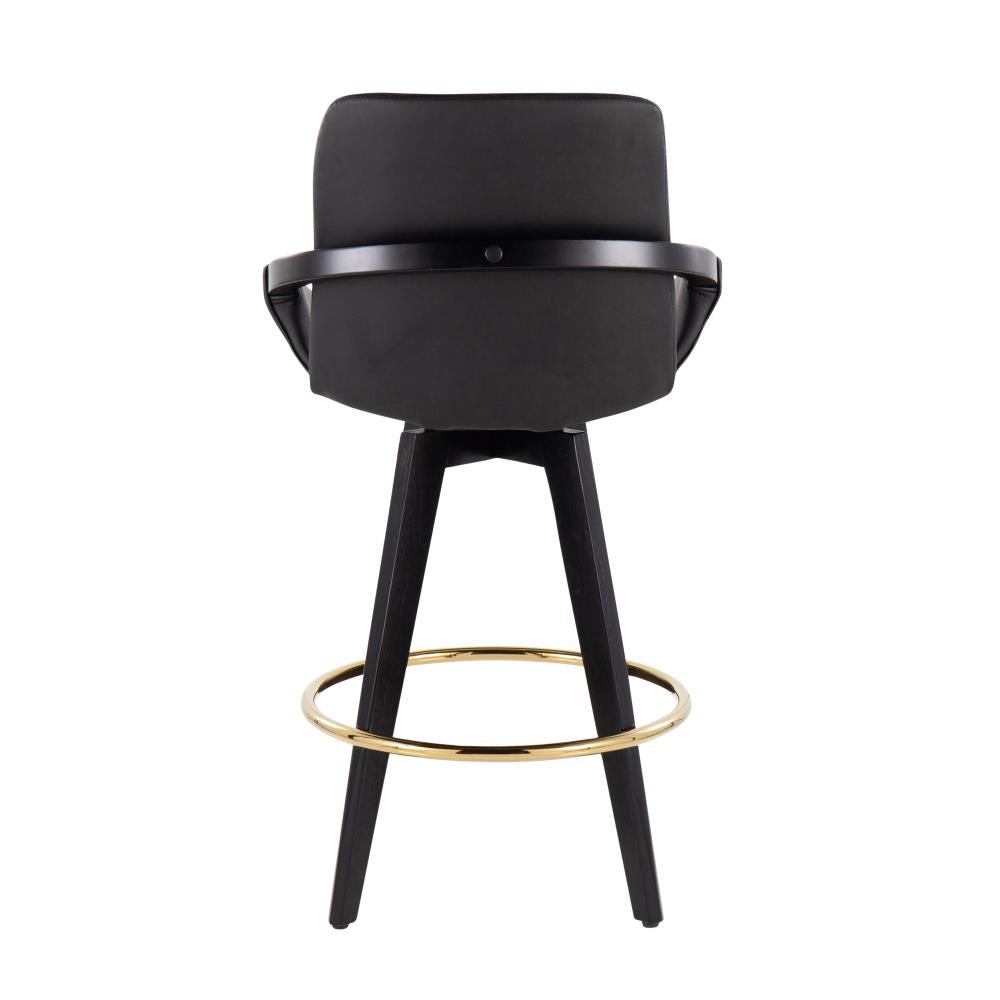 Black Upholstered Counter Stools