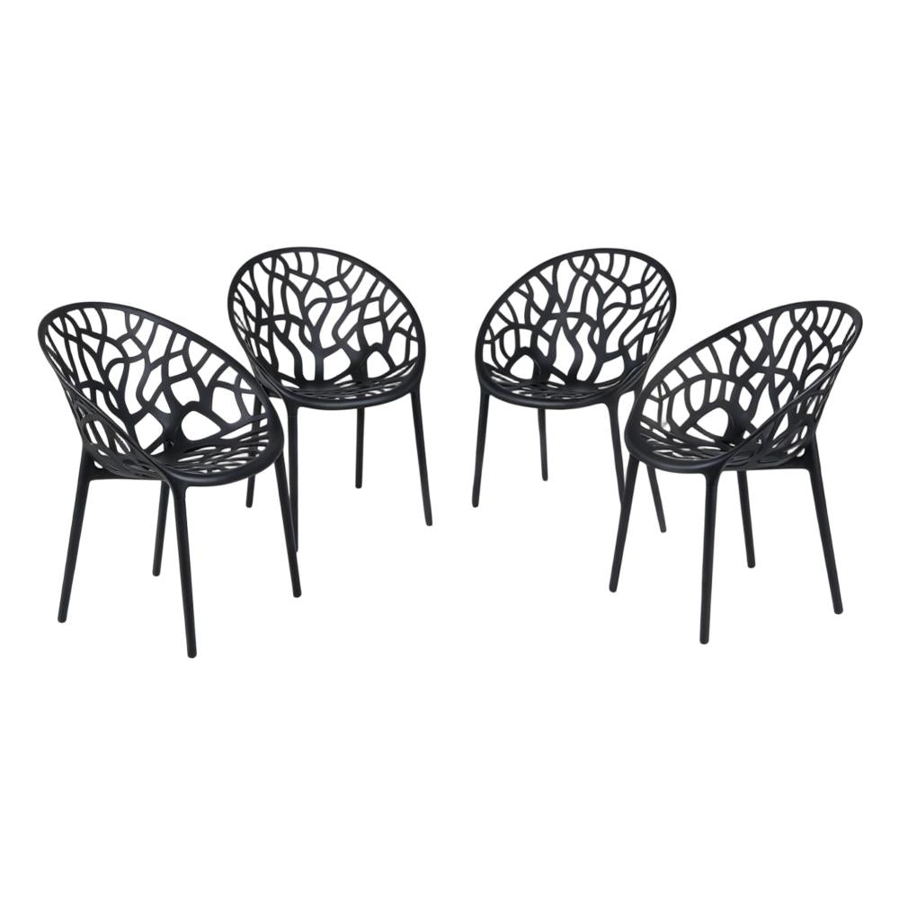 Modern Plastic Dining Chairs with Durable Construction and Sleek Design