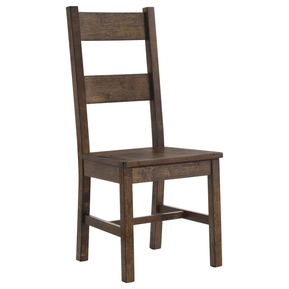 Rustic Wooden Ladder Back Dining Chairs with Classic Design