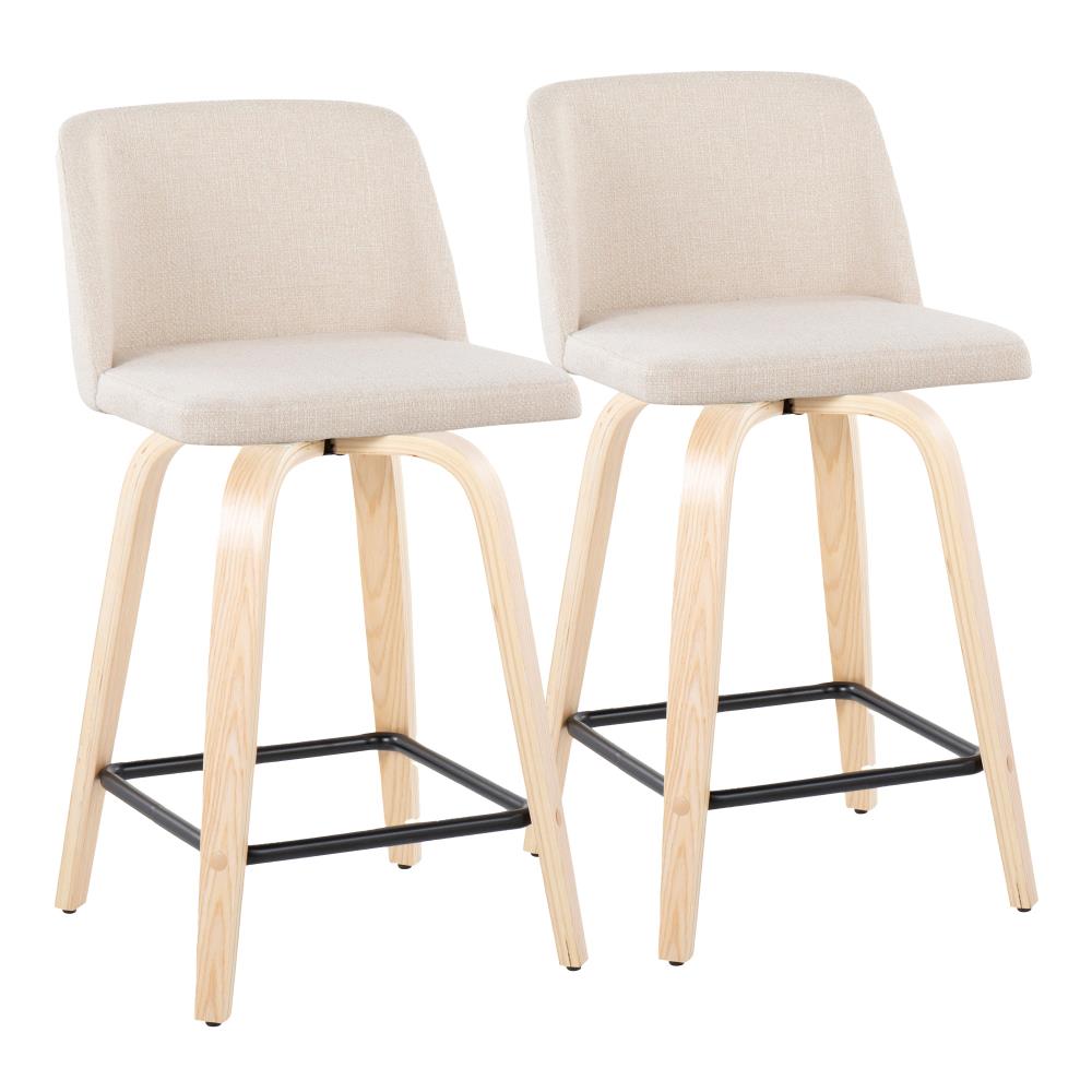 Textured Fabric Counter Stool Set