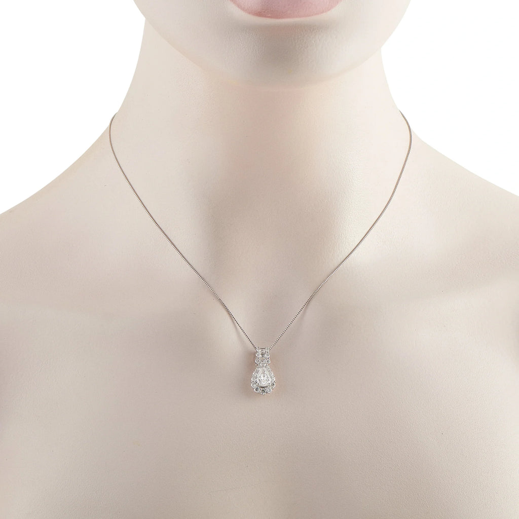 LB Exclusive Platinum 1.98ct Diamond Pendant Necklace MF01-071426