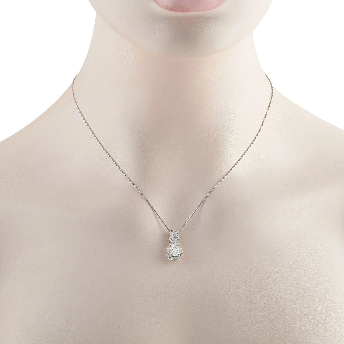 LB Exclusive Platinum 1.98ct Diamond Pendant Necklace MF01-071426