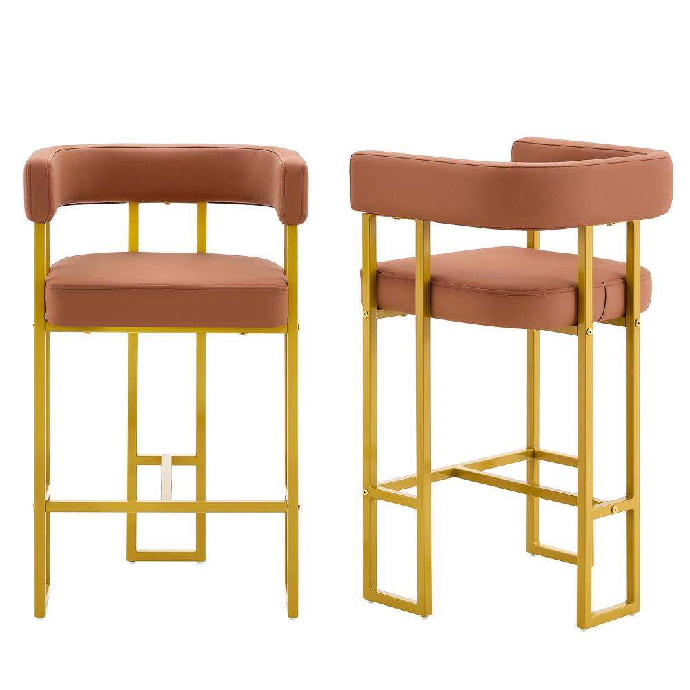 Elegant Counter Height Bar Chairs with Cushioned Seating and Contemporary Mid-Century Styling