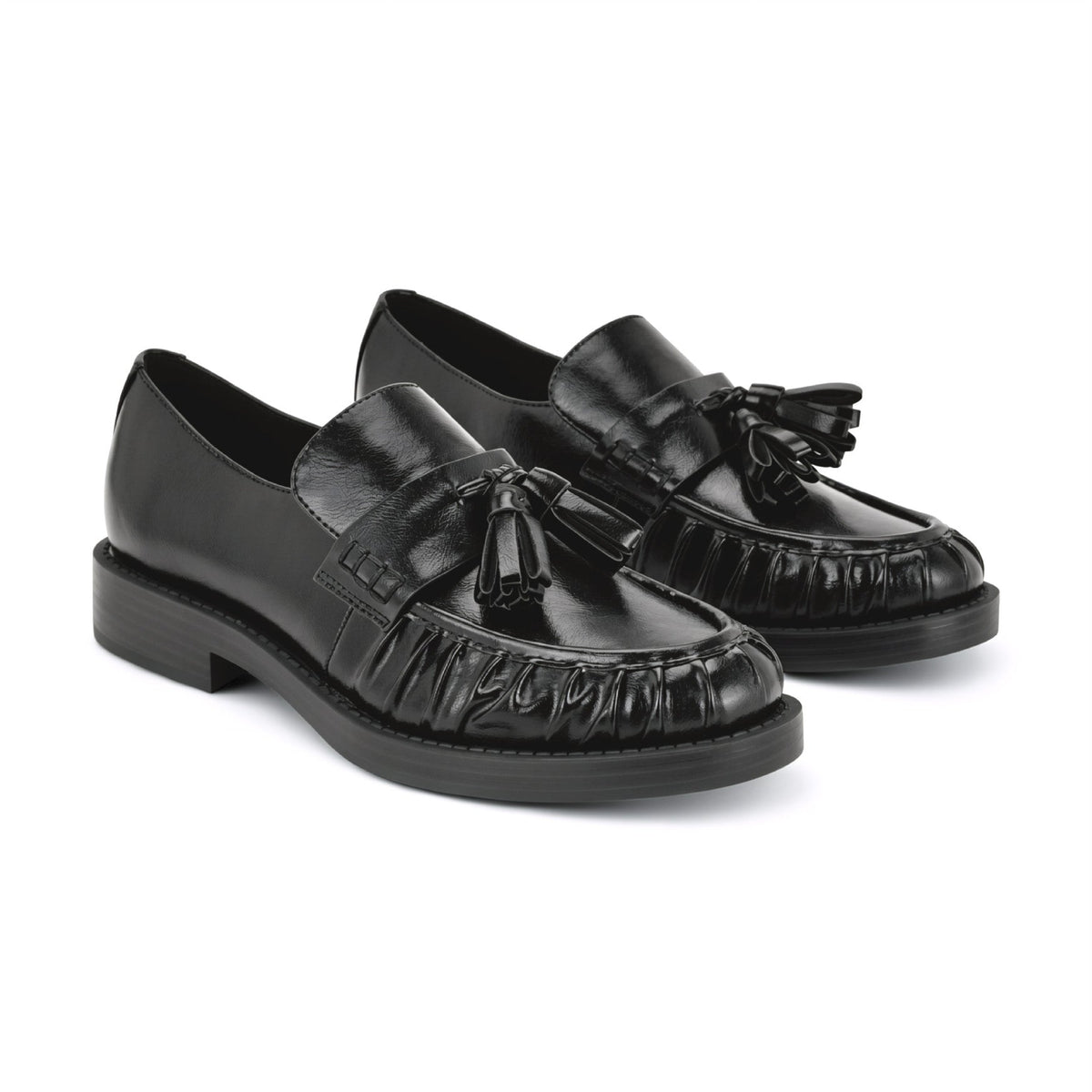 Gersen Ruched Tassle Loafers