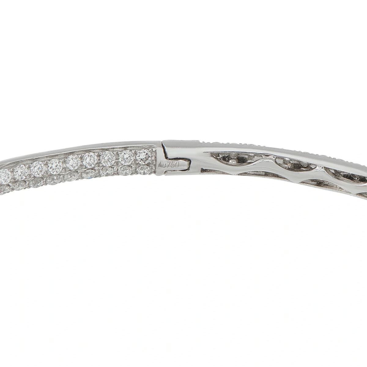 LB Exclusive 18K White Gold 5.20ct Diamond Inside-Out Hoop Earrings MF12-070626