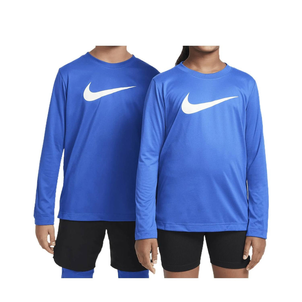 Big Kids' Dri-Fit Long-Sleeve T-Shirt In Blue