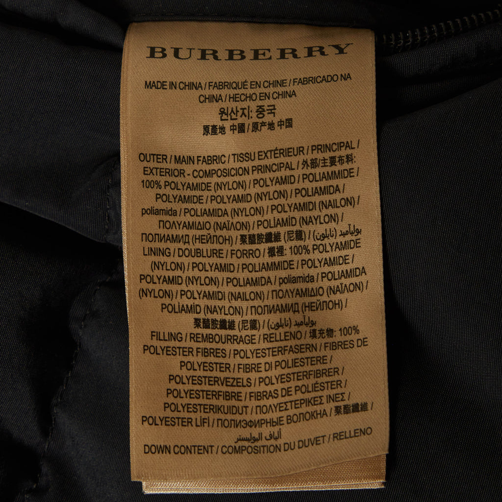 Burberry Black Nylon Down Gilet