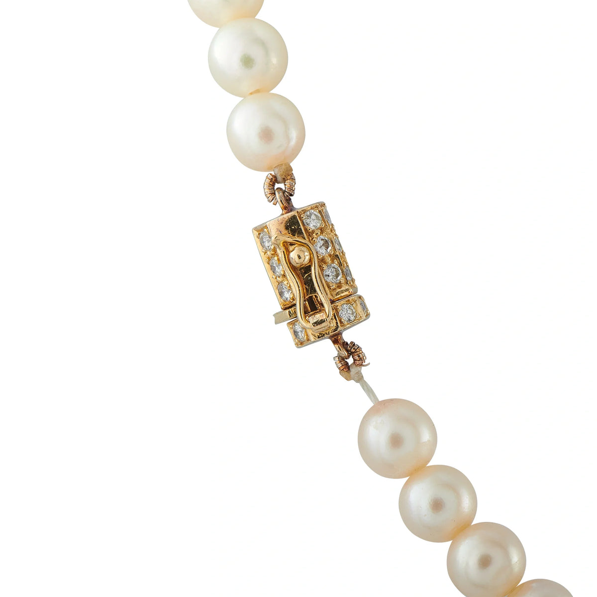 LB Exclusive 18K Yellow Gold 3.65ct Diamond, Emerald, and Ruby Cultured Pearl Necklace MF26- 070926