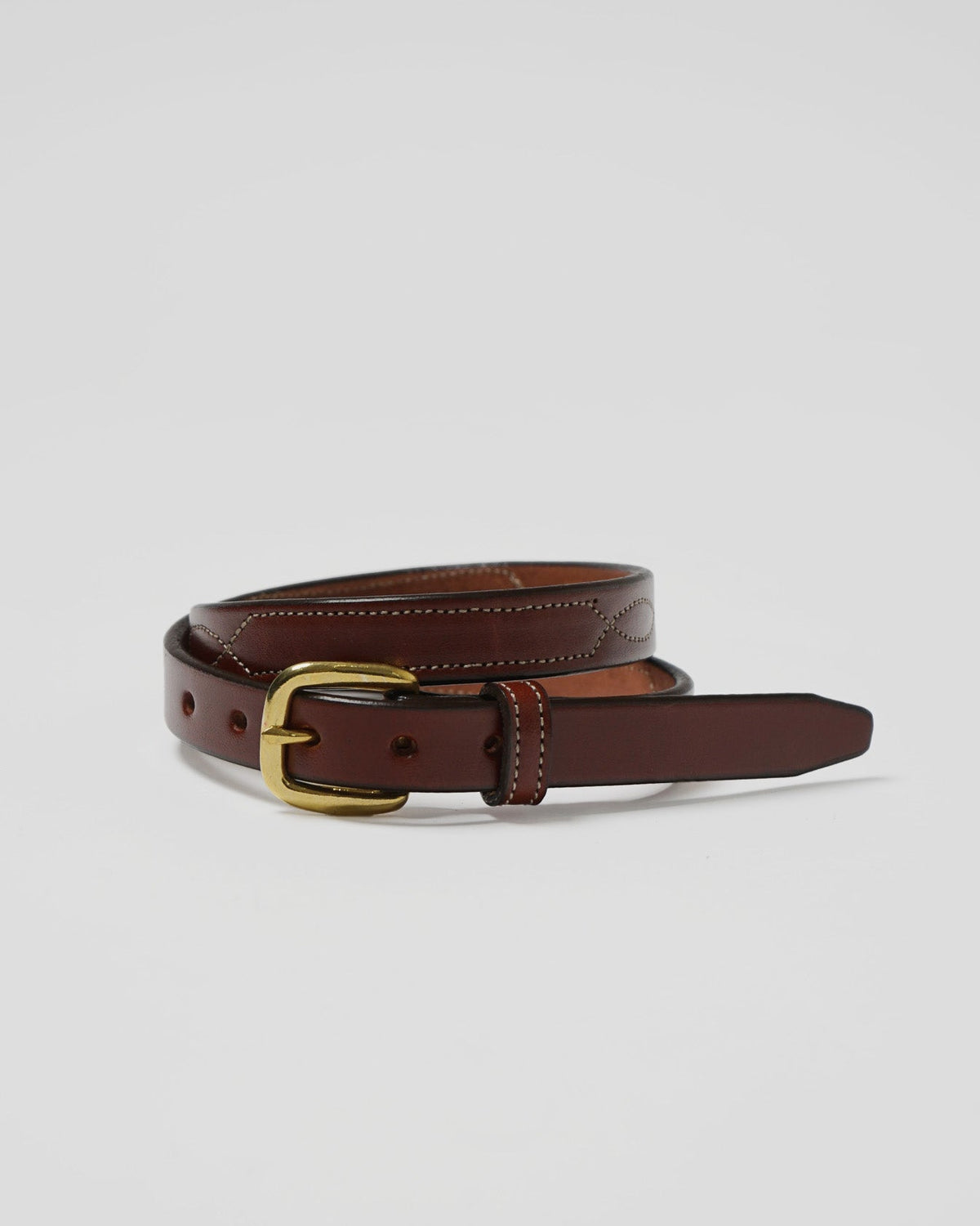 3/4" Repeated Stitch Leather Belt