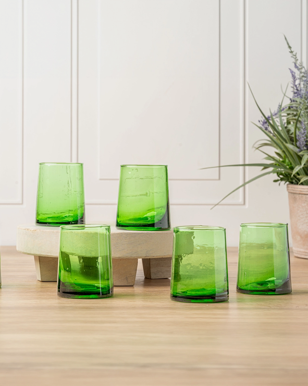 Moroccan Cone Glass / Green