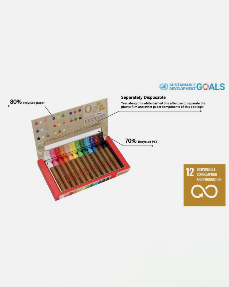 Kitpas by Artist Rice Bran Wax Art Crayons / 6 colors