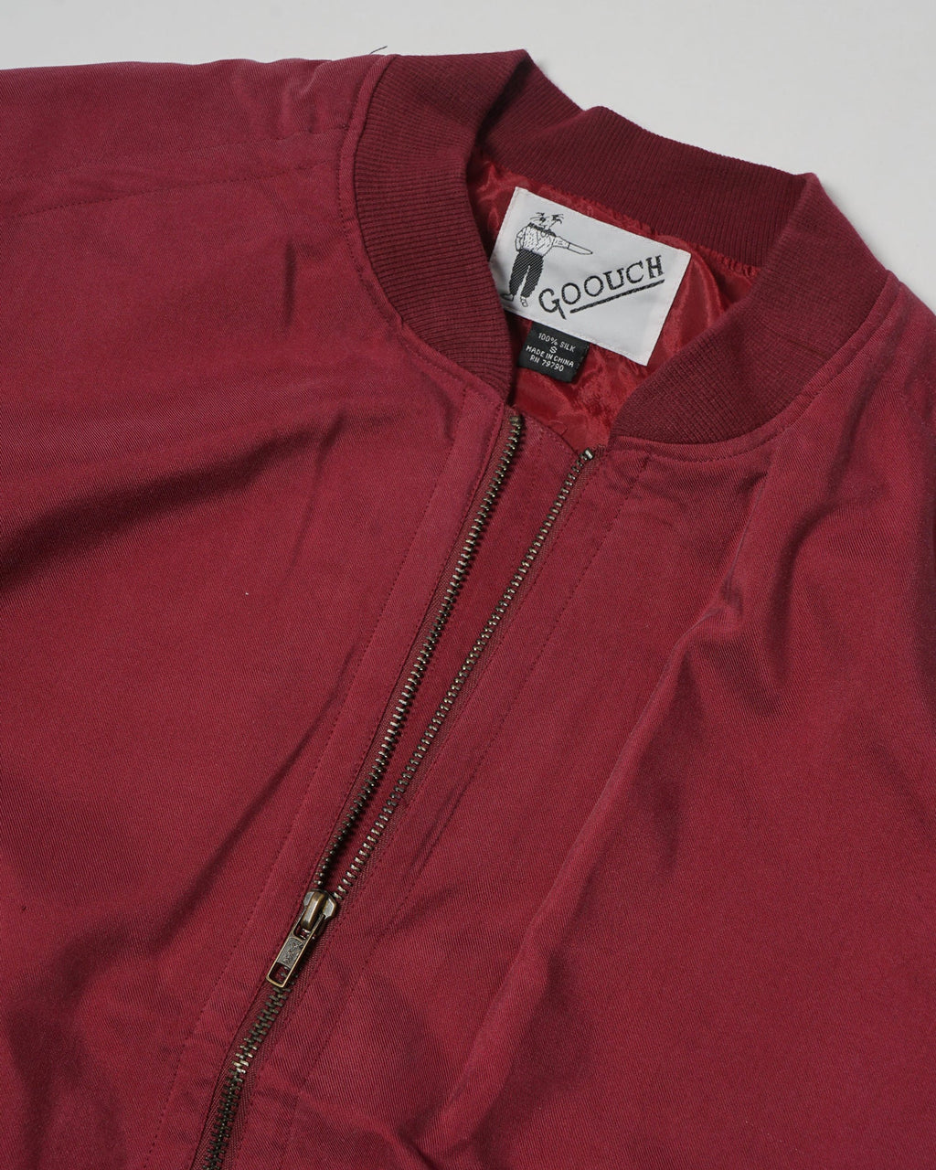 Silk Bomber Jacket / Burgundy