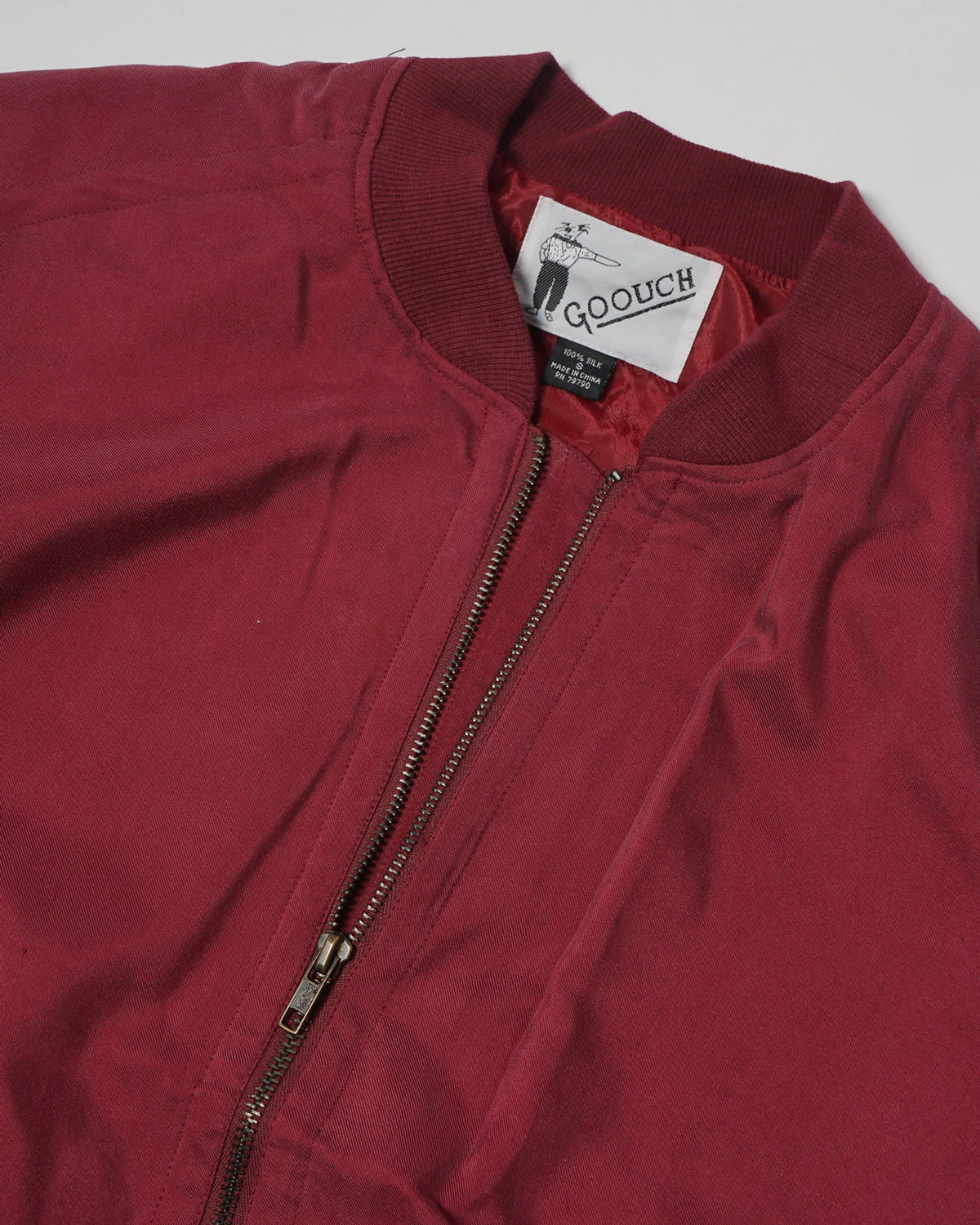 Silk Bomber Jacket / Burgundy