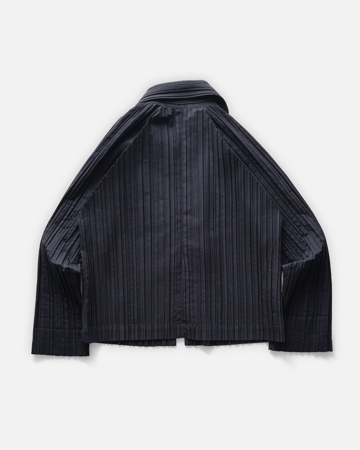 Bow Tie Pleated Zip-Up Jacket