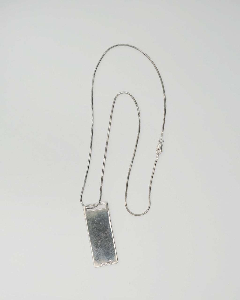 Silver Chain Necklace w/ Tag Charm