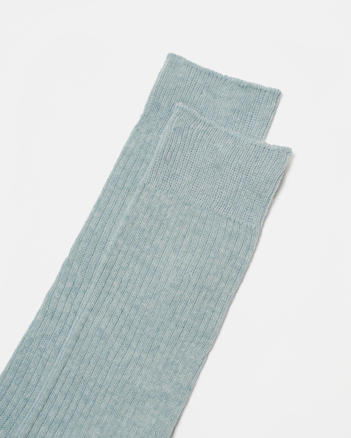 Cashmere Rib Crew Socks / Saxe