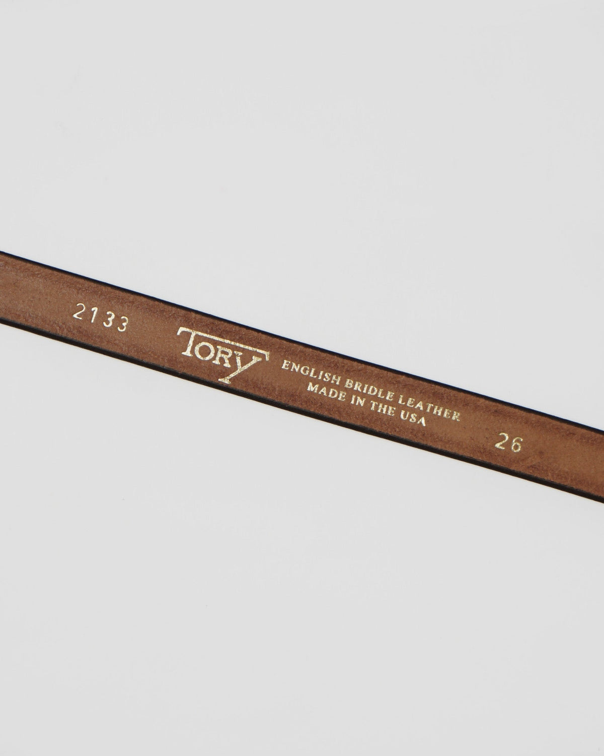 3/4” Creased Leather Belt / Gold Buckle