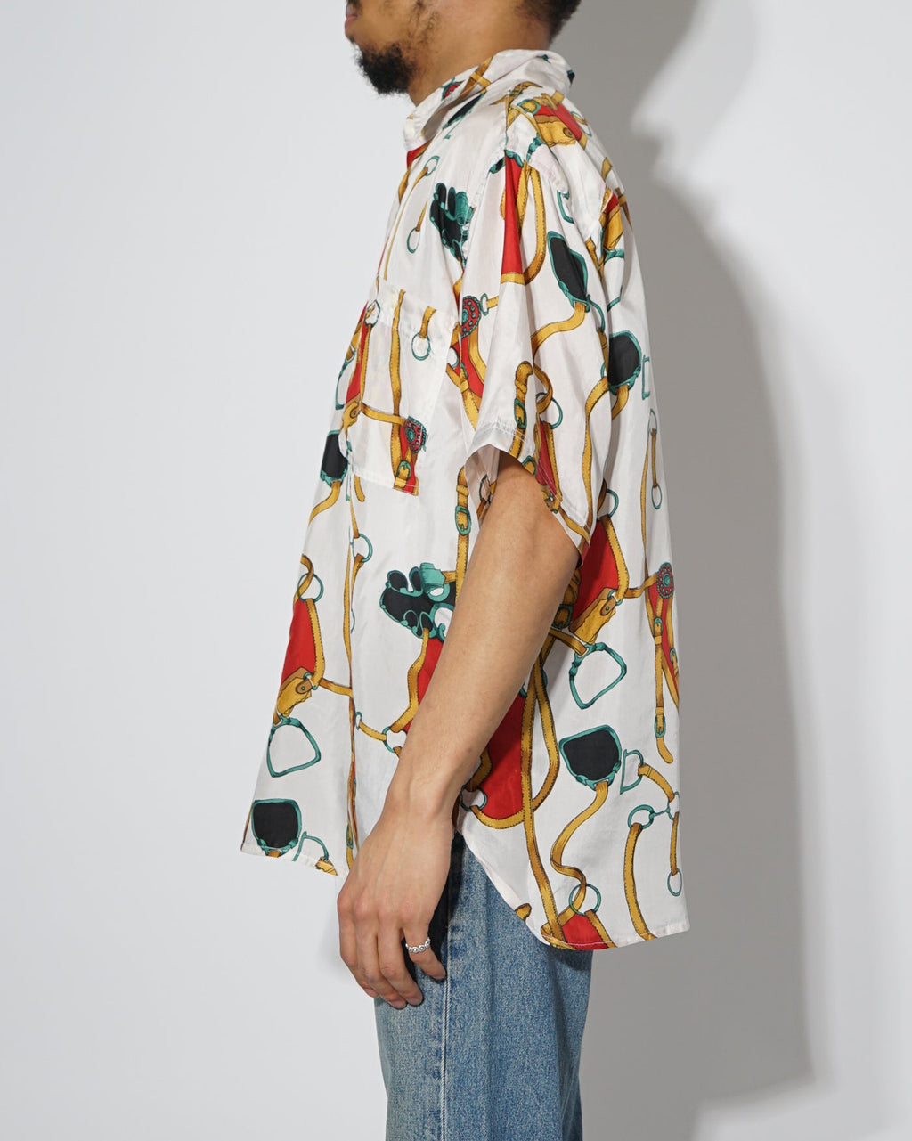 Silk Shirt Short Sleeve / Pattern M