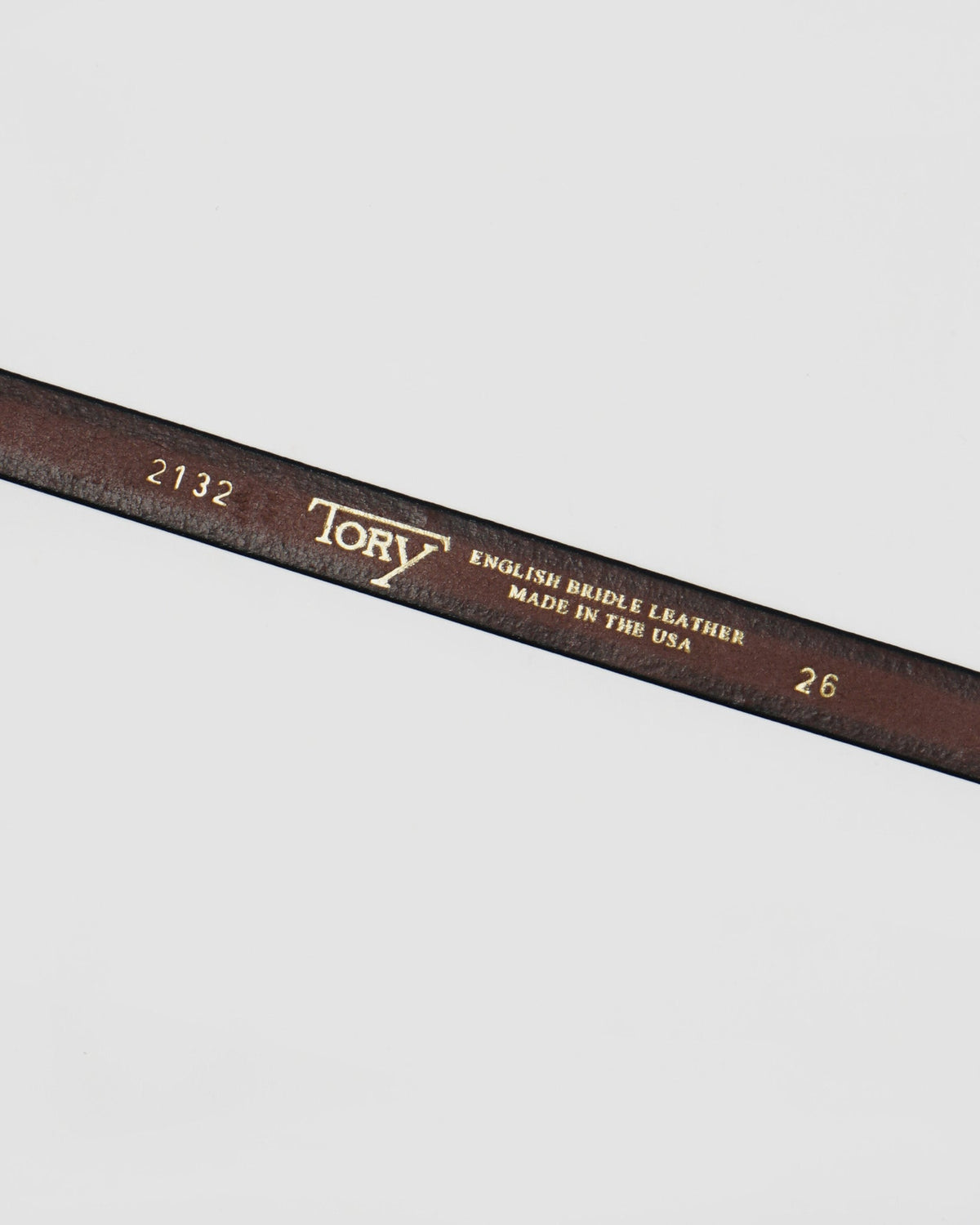 3/4” Creased Leather Belt / Gold Buckle