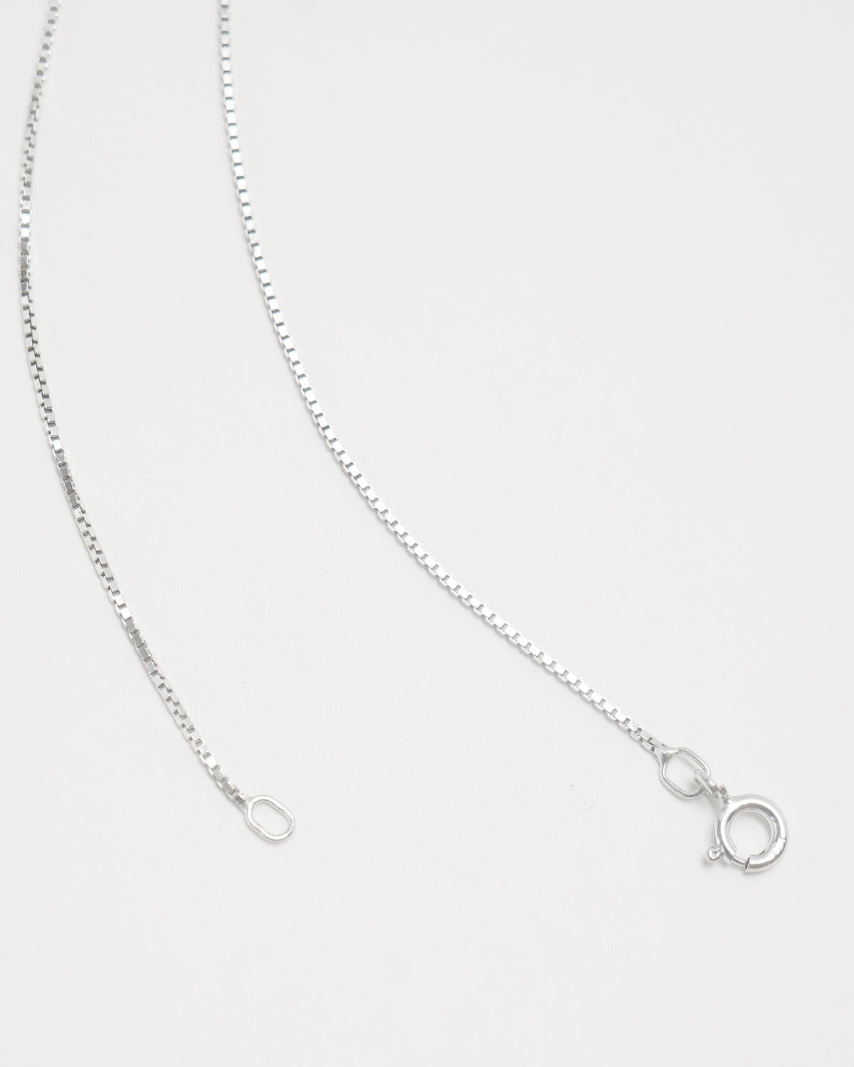 Silver Chain Necklace w/ Peace Sign Charm
