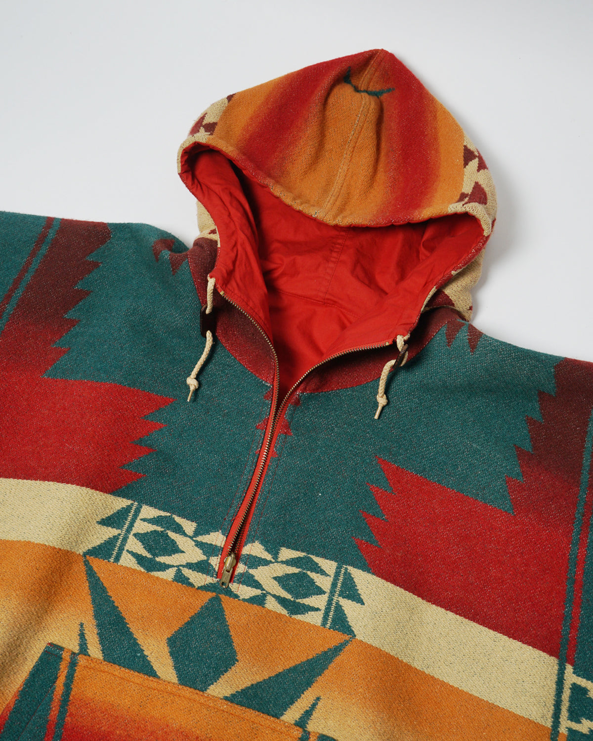 Native Patterned Reversible Poncho