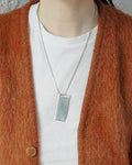 Silver Chain Necklace w/ Tag Charm