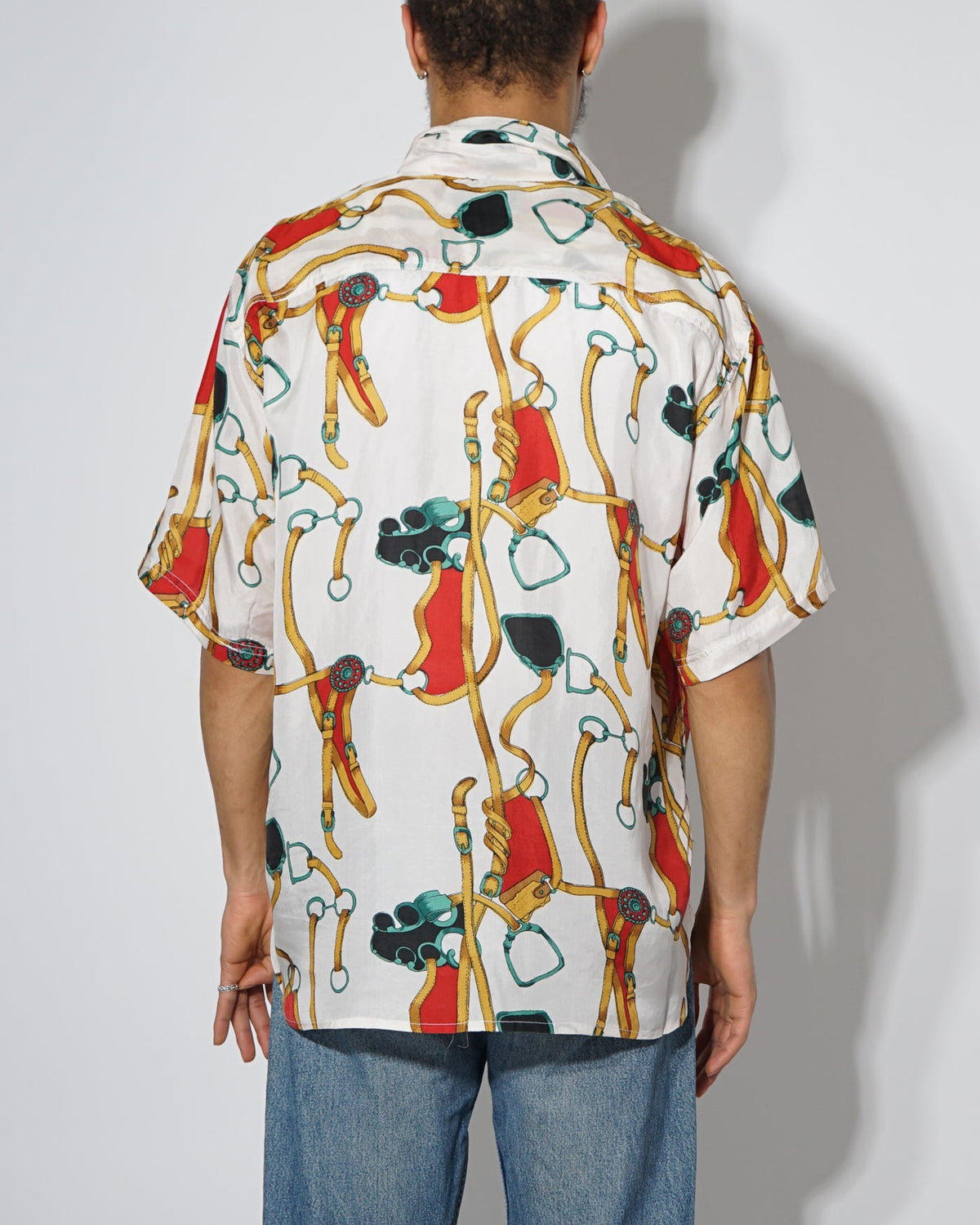 Silk Shirt Short Sleeve / Pattern M