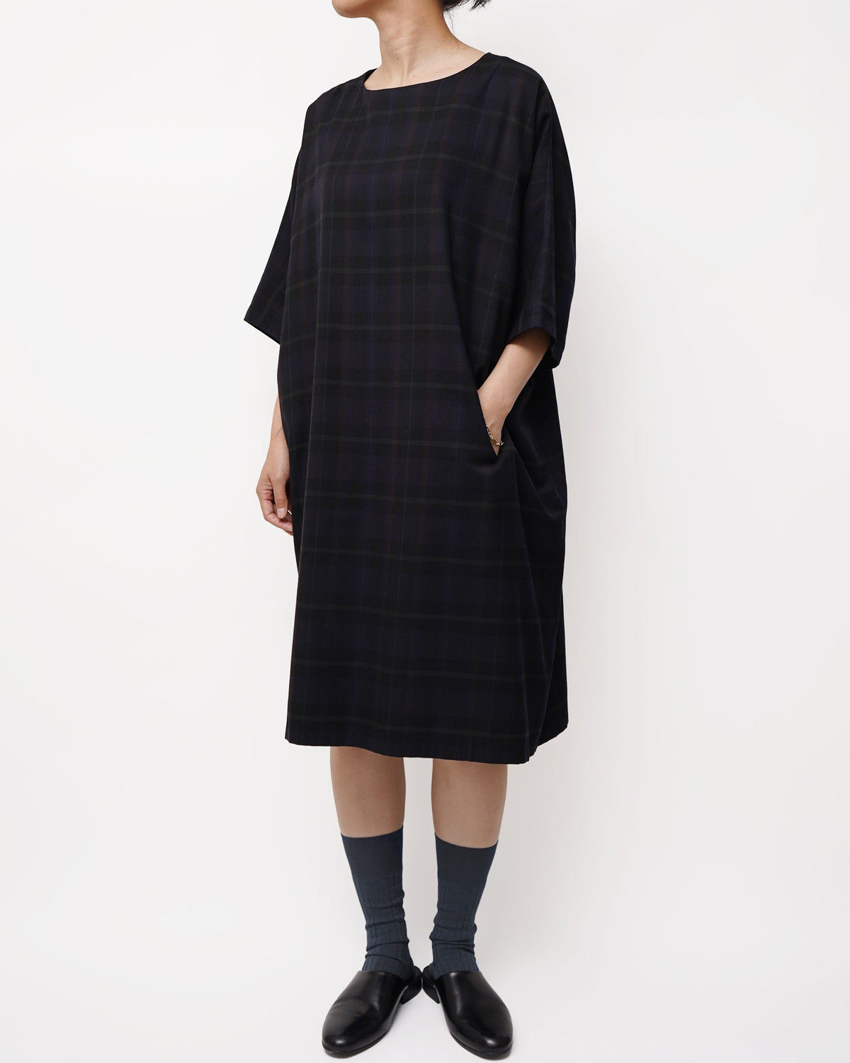 S/S Plaid Wool Dress