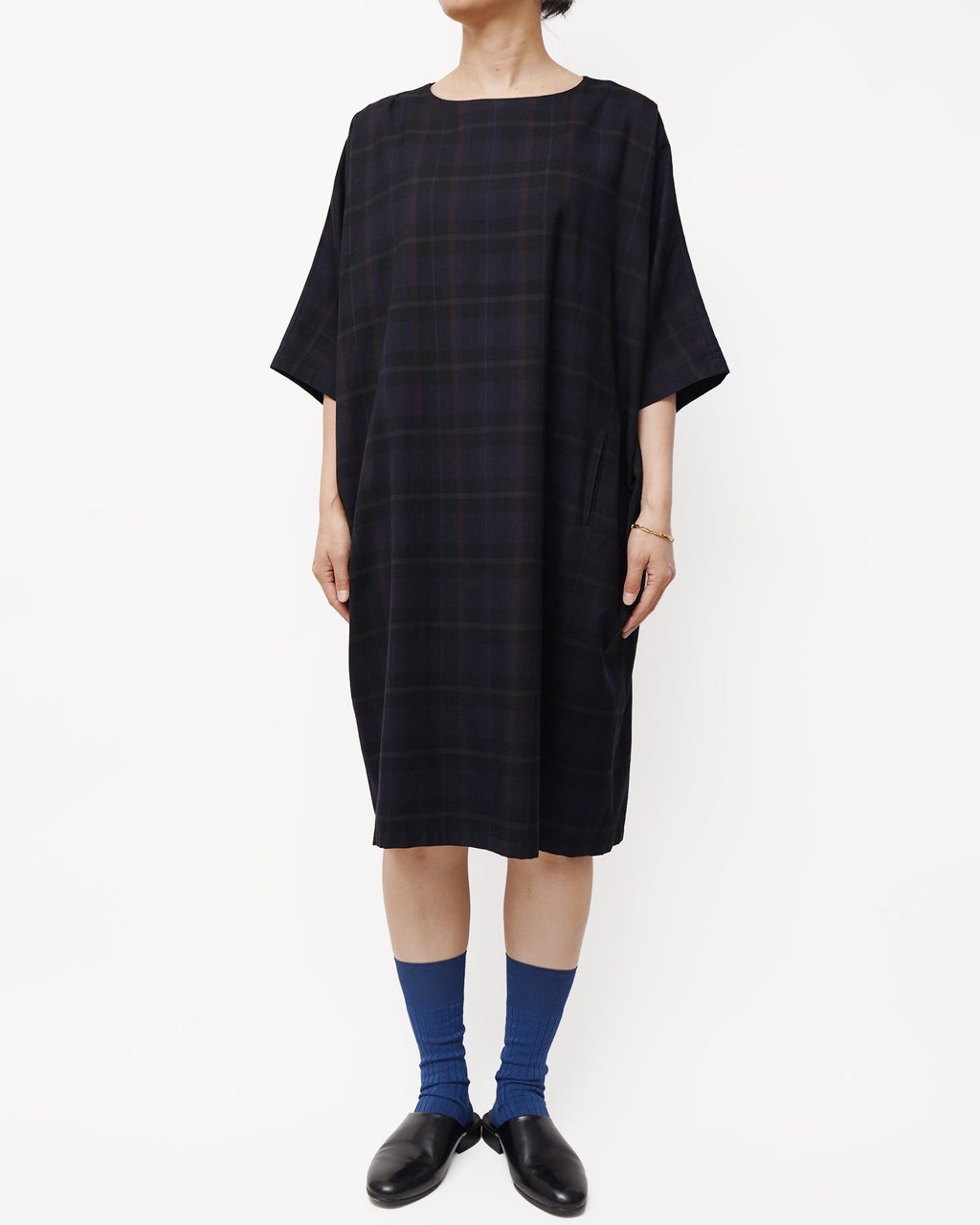 S/S Plaid Wool Dress