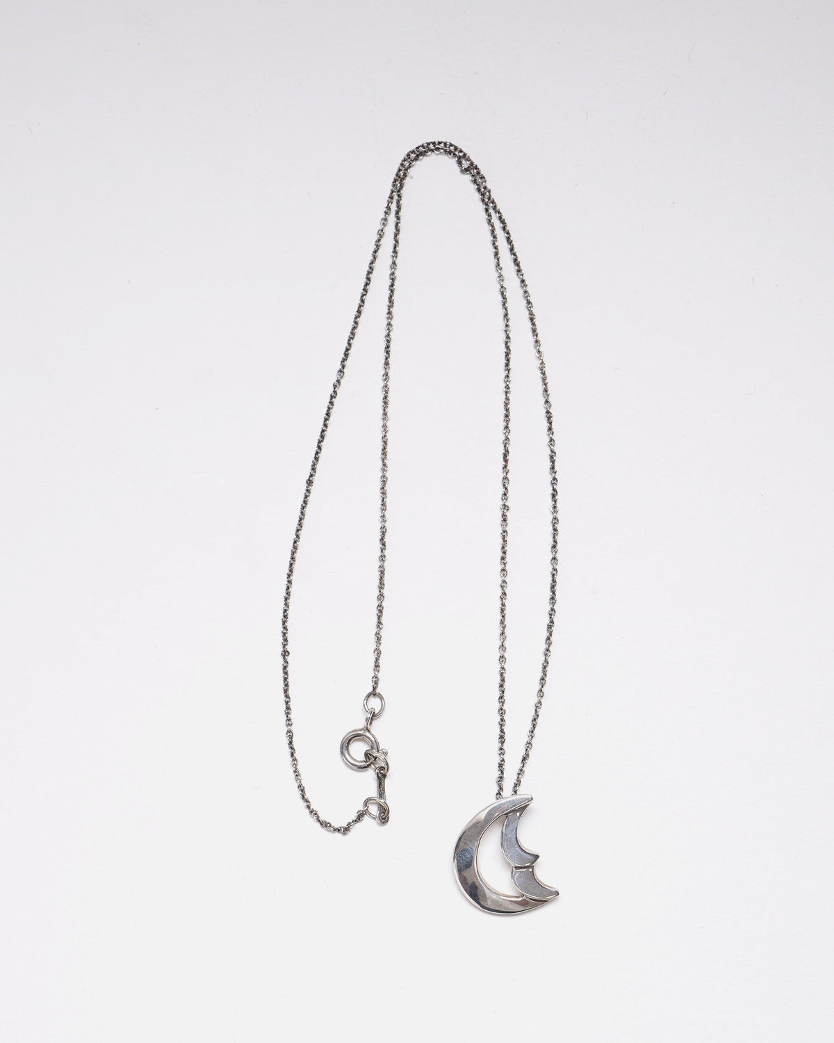 Silver Crescent Moon Necklace