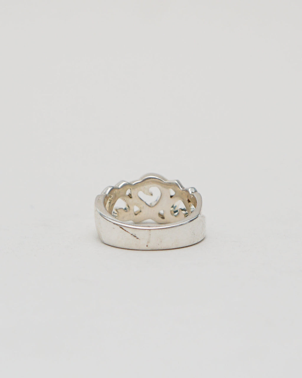 Silver Triple Loving Heart Band Ring / Size: 5.75