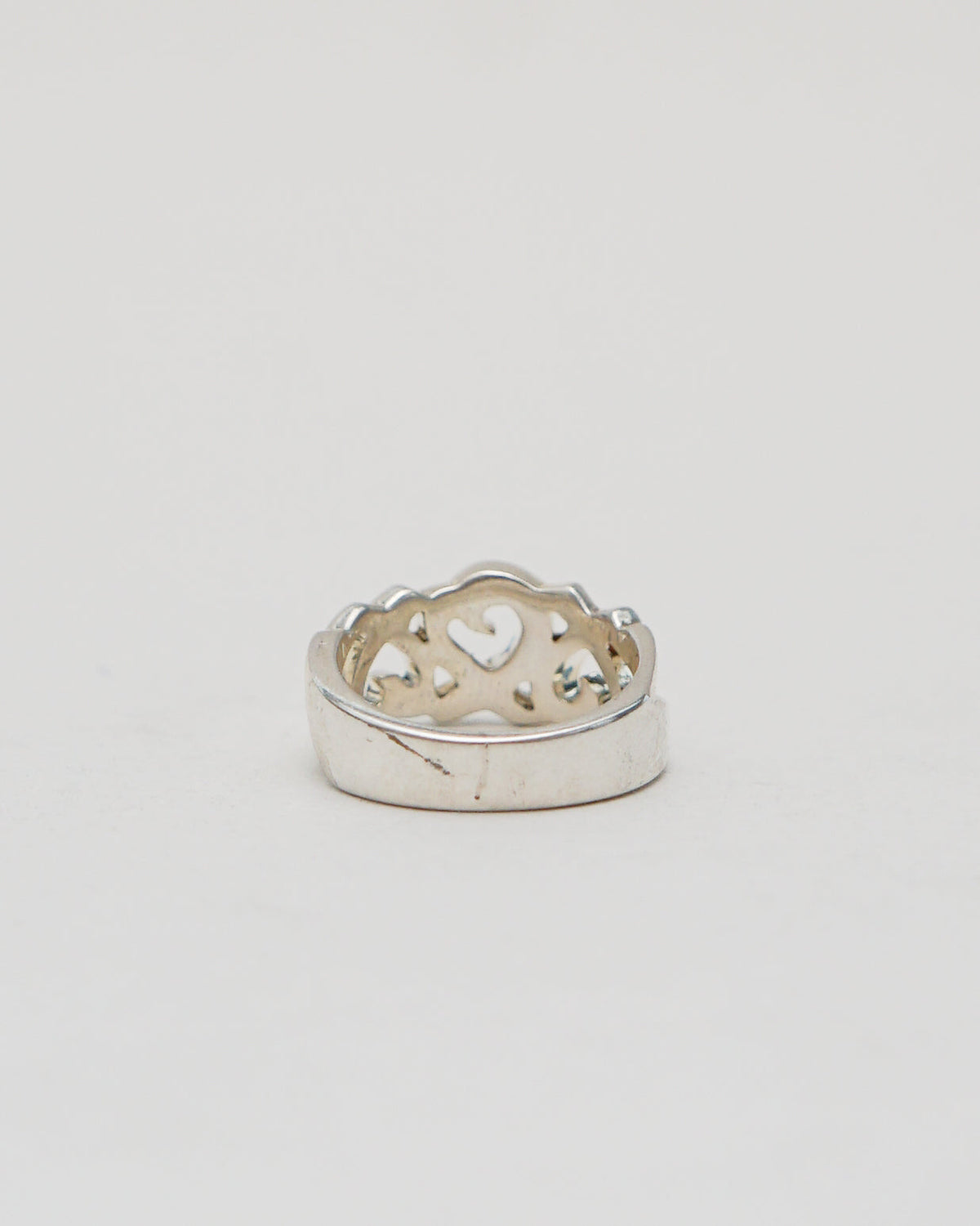 Silver Triple Loving Heart Band Ring / Size: 5.75