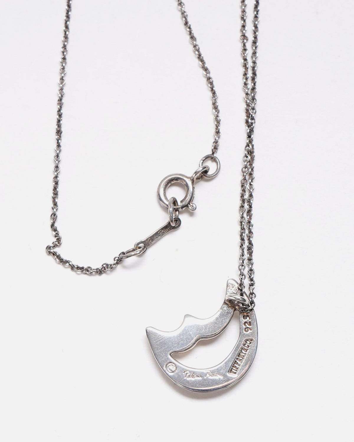 Silver Crescent Moon Necklace