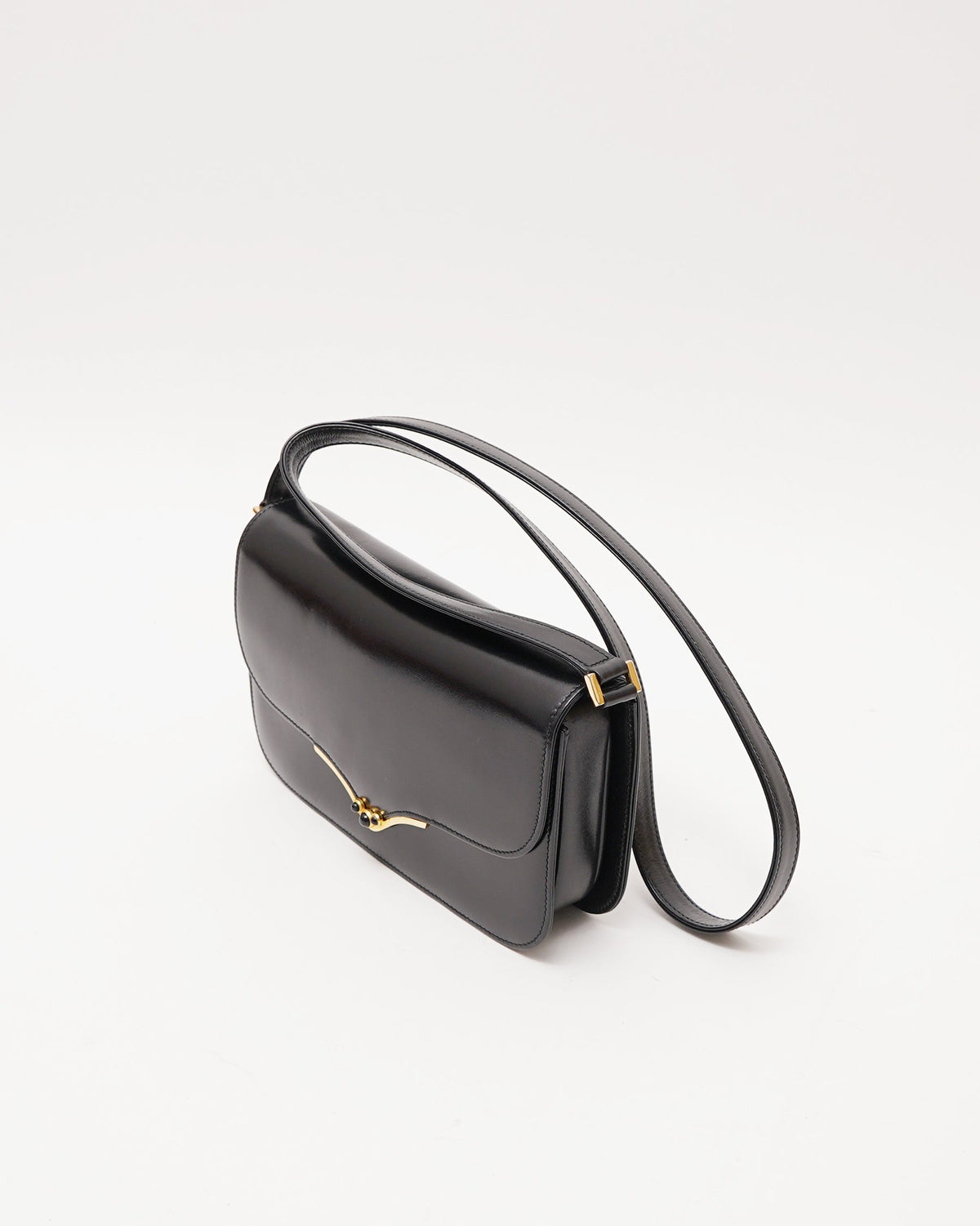 Black Leather Shoulder Bag