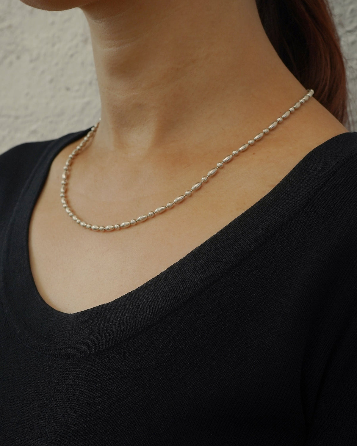 Silver Ball Chain Necklace