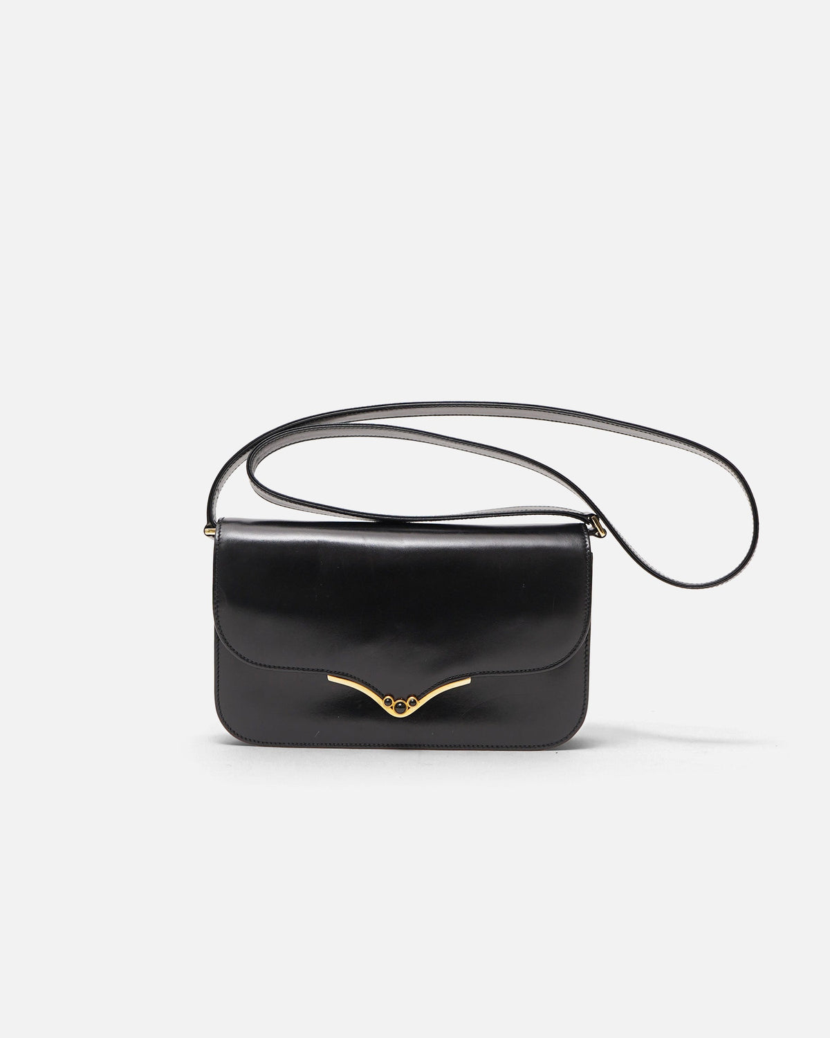 Black Leather Shoulder Bag