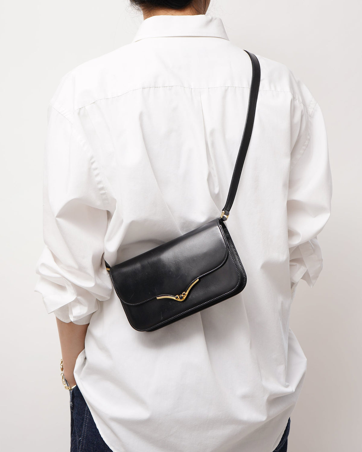 Black Leather Shoulder Bag