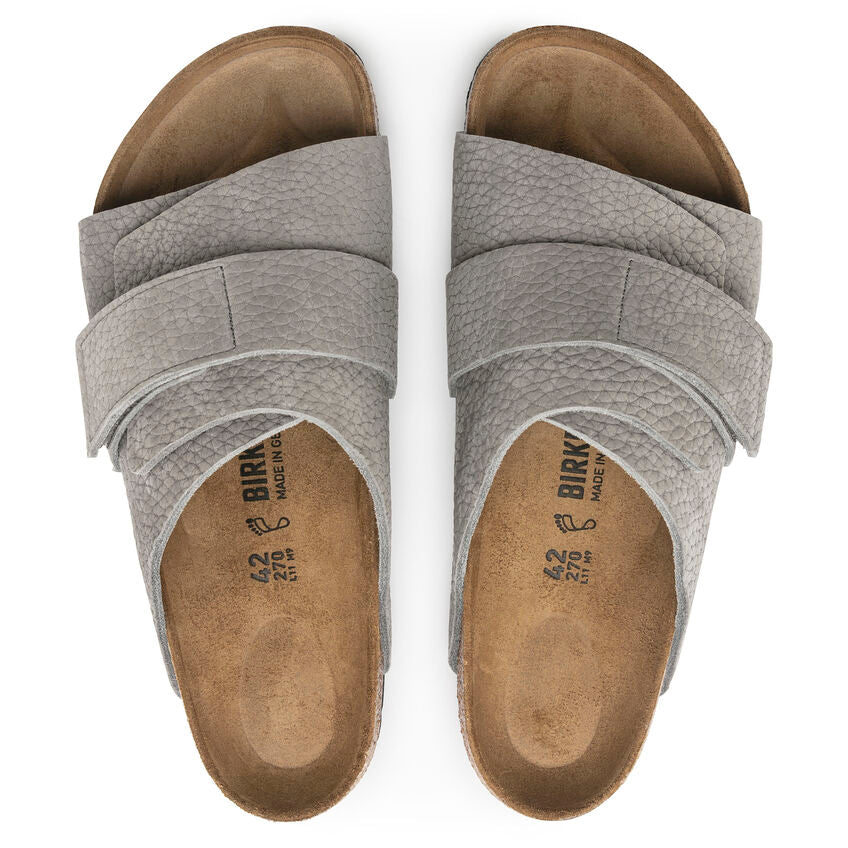 Birkenstock Kyoto Nubuck Leather in Desert Buck Whale Gray