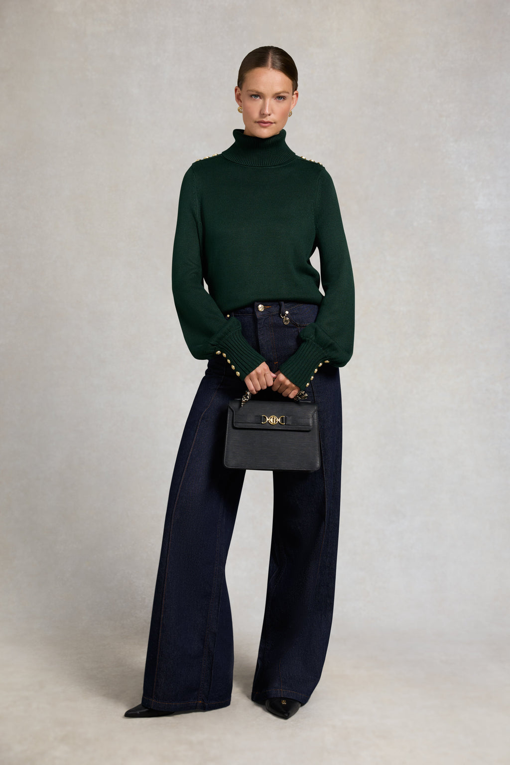 Chamonix Roll Neck Knit (Emerald)