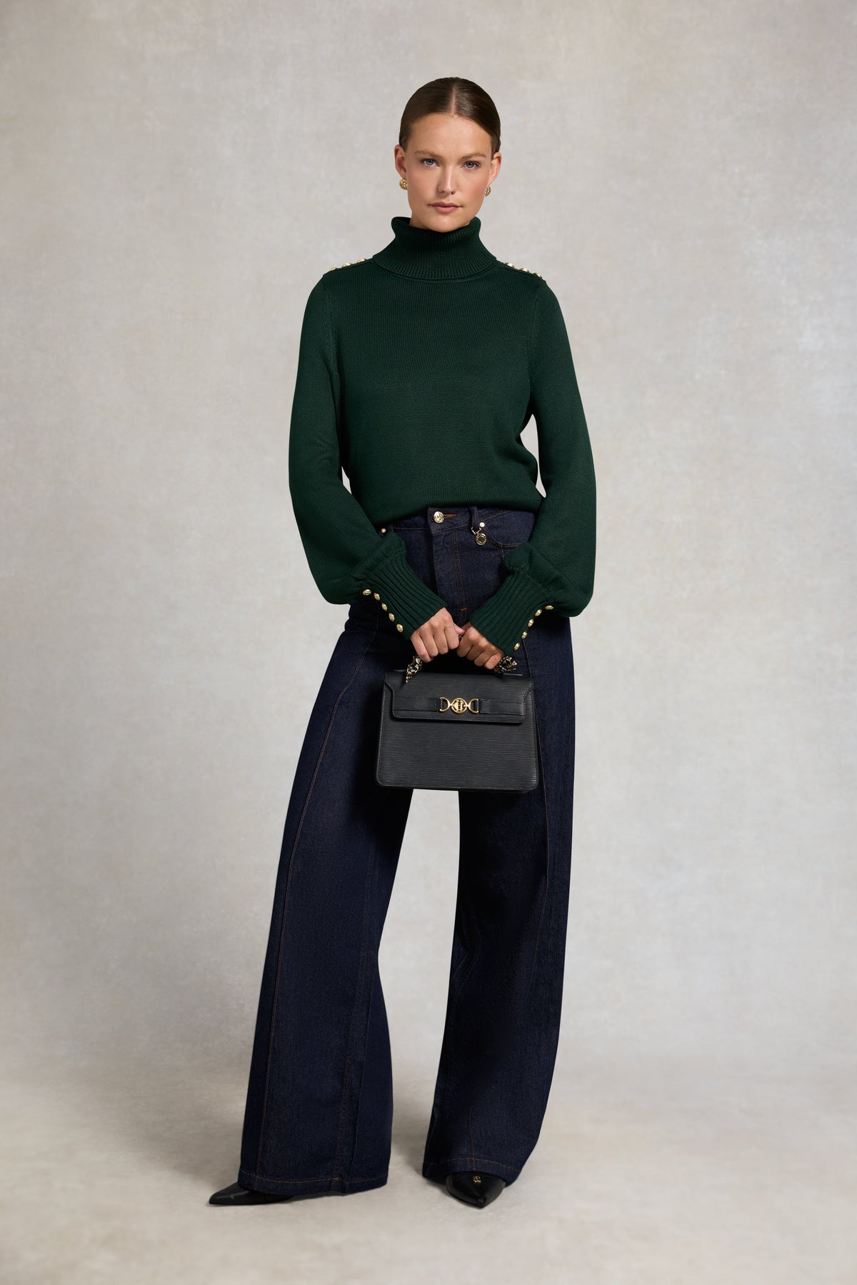 Chamonix Roll Neck Knit (Emerald)