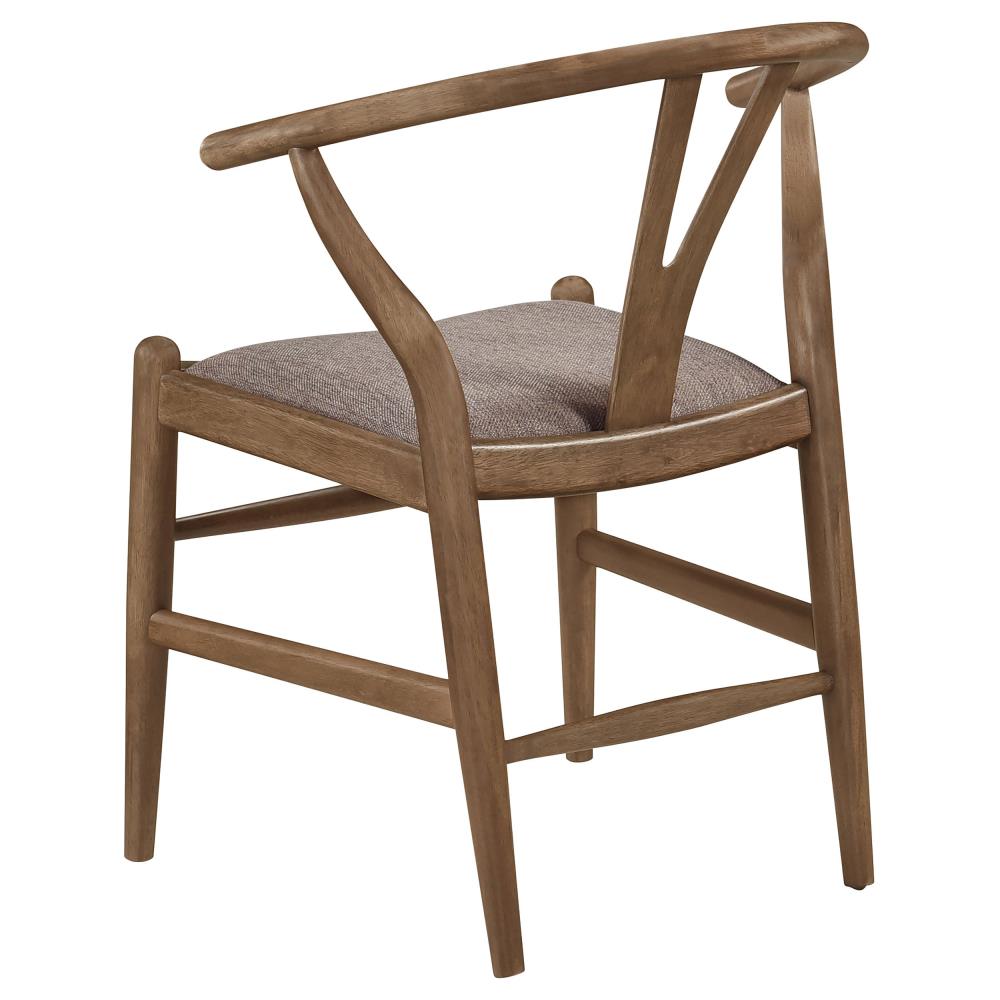 Modern Walnut Wood Wishbone Dining Chairs with Curved Backrest