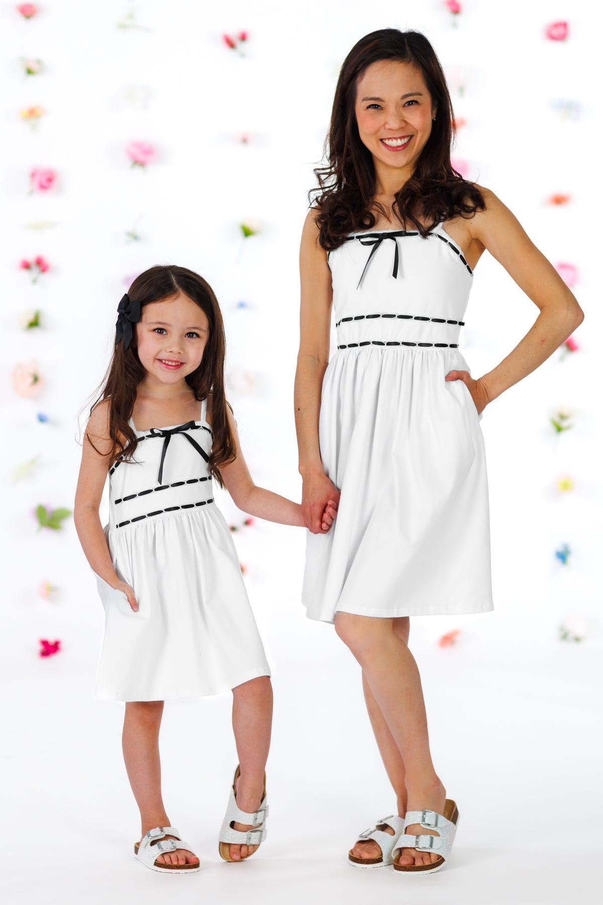 Mom & Me - Lace Ribbon Tank Dress